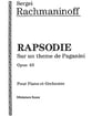 Rapsodie Op. 43 Un Theme Paganini Study Scores sheet music cover